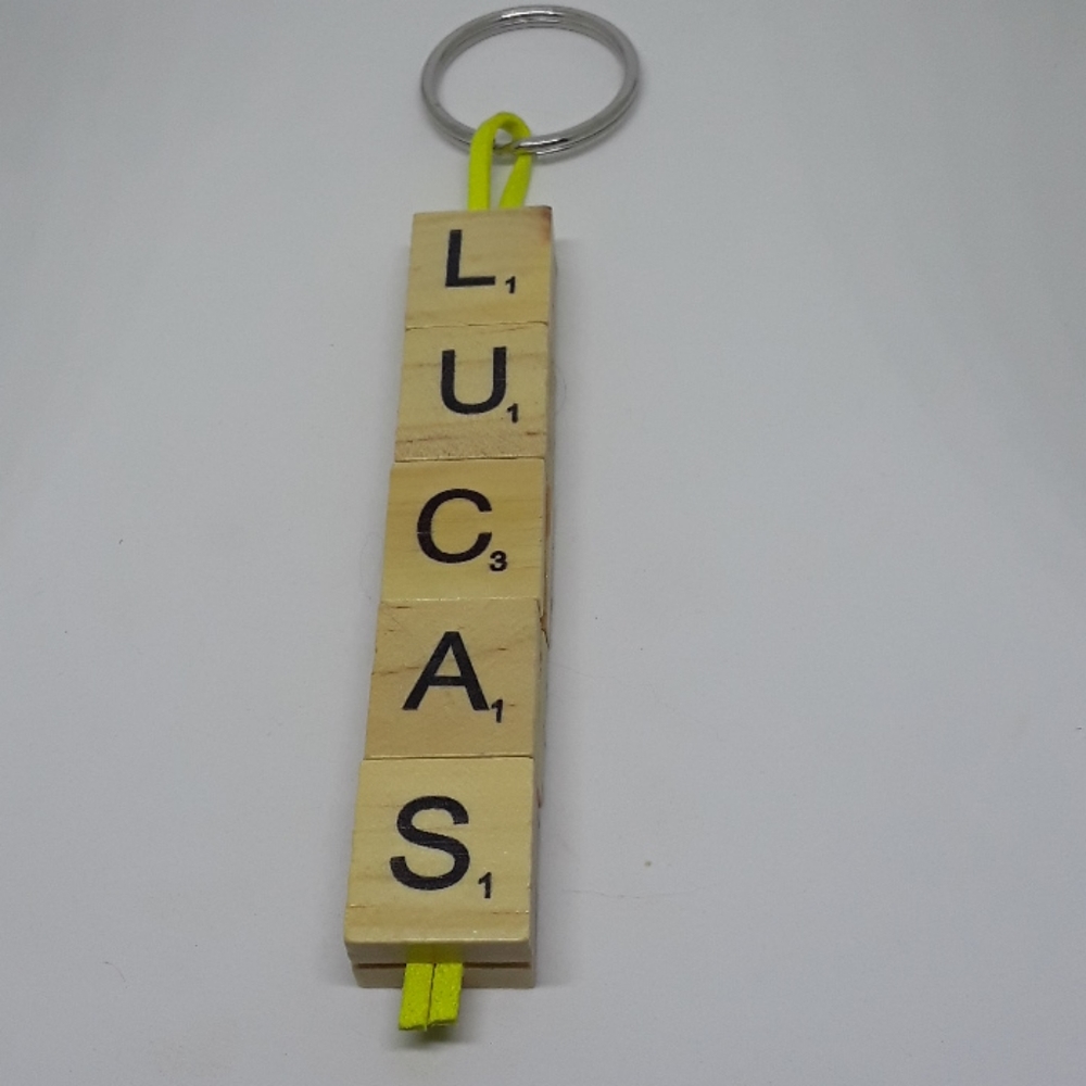 Handmade Name (Lucas) keychain - Picture 3 of 4